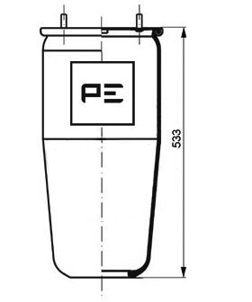 PE AUTOMOTIVE dėklas, pneumatinė pakaba 084.020-70A